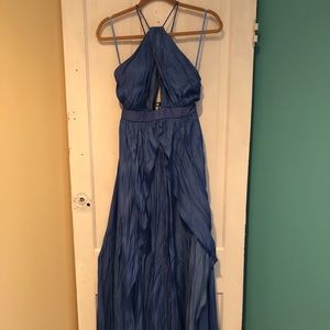 Lulus Cobalt Blue Backless Maxi Dress